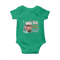 No Ice Please Baby Onesie Funny Coffee Lover Anti Ice Satire
