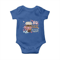 No Ice Please Baby Onesie Funny Coffee Lover Anti Ice Satire