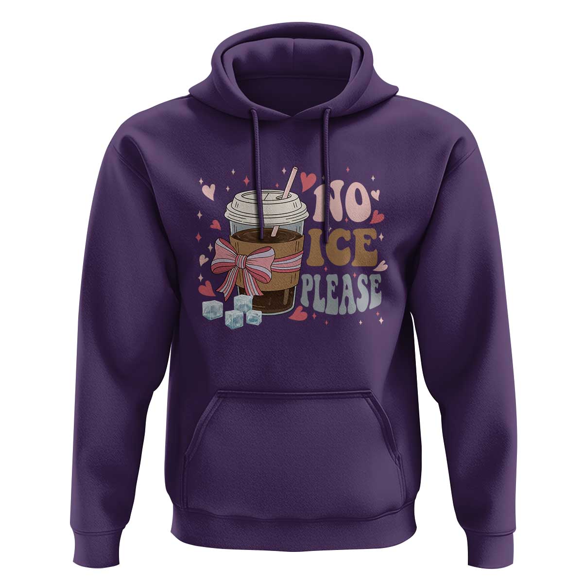No Ice Please Hoodie Funny Coffee Lover Anti Ice Satire