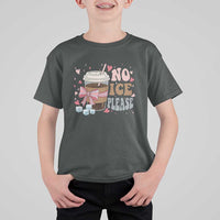 No Ice Please T Shirt For Kid Funny Coffee Lover Anti Ice Satire