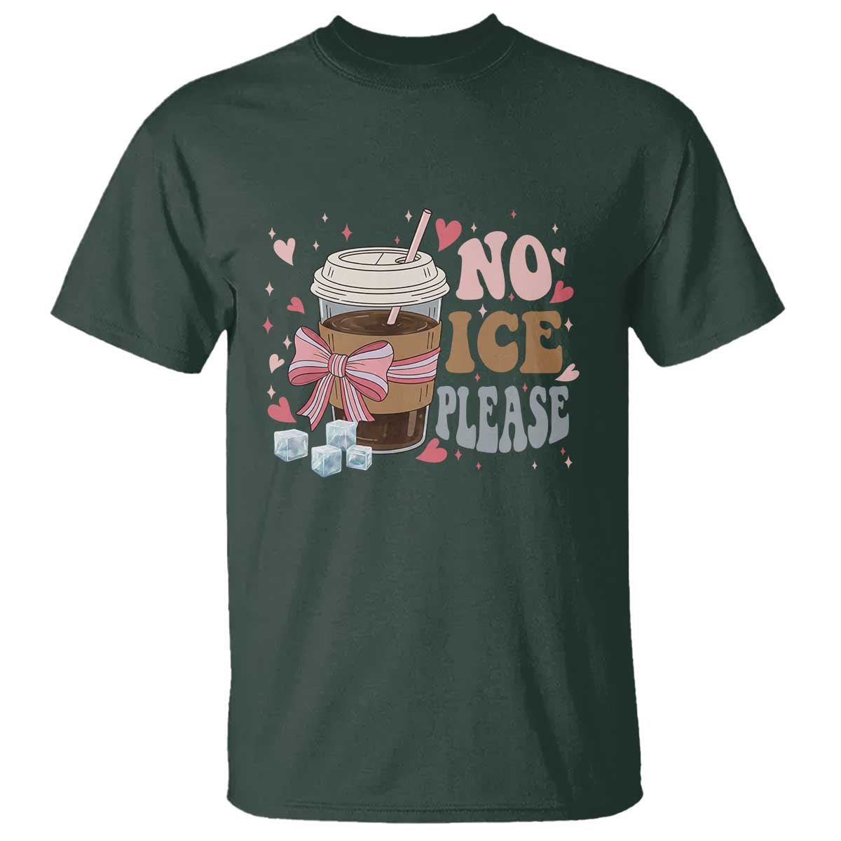 No Ice Please T Shirt Funny Coffee Lover Anti Ice Satire