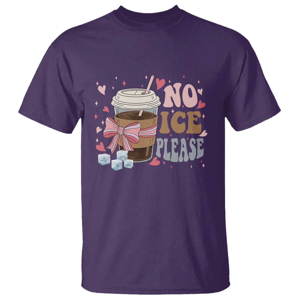 No Ice Please T Shirt Funny Coffee Lover Anti Ice Satire