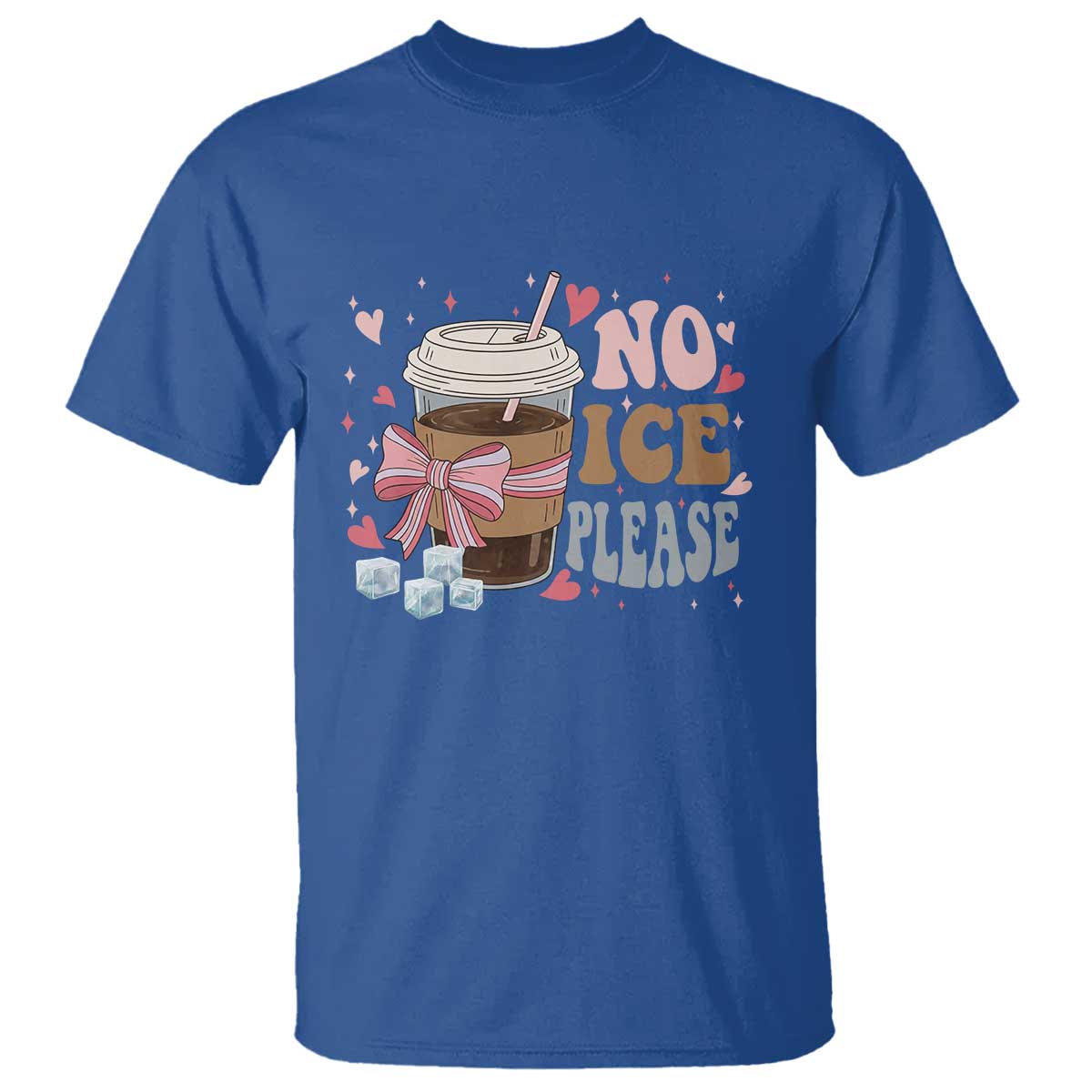 No Ice Please T Shirt Funny Coffee Lover Anti Ice Satire