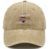 No Ice Please Washed Cotton Baseball Cap Funny Coffee Lover Anti Ice Satire