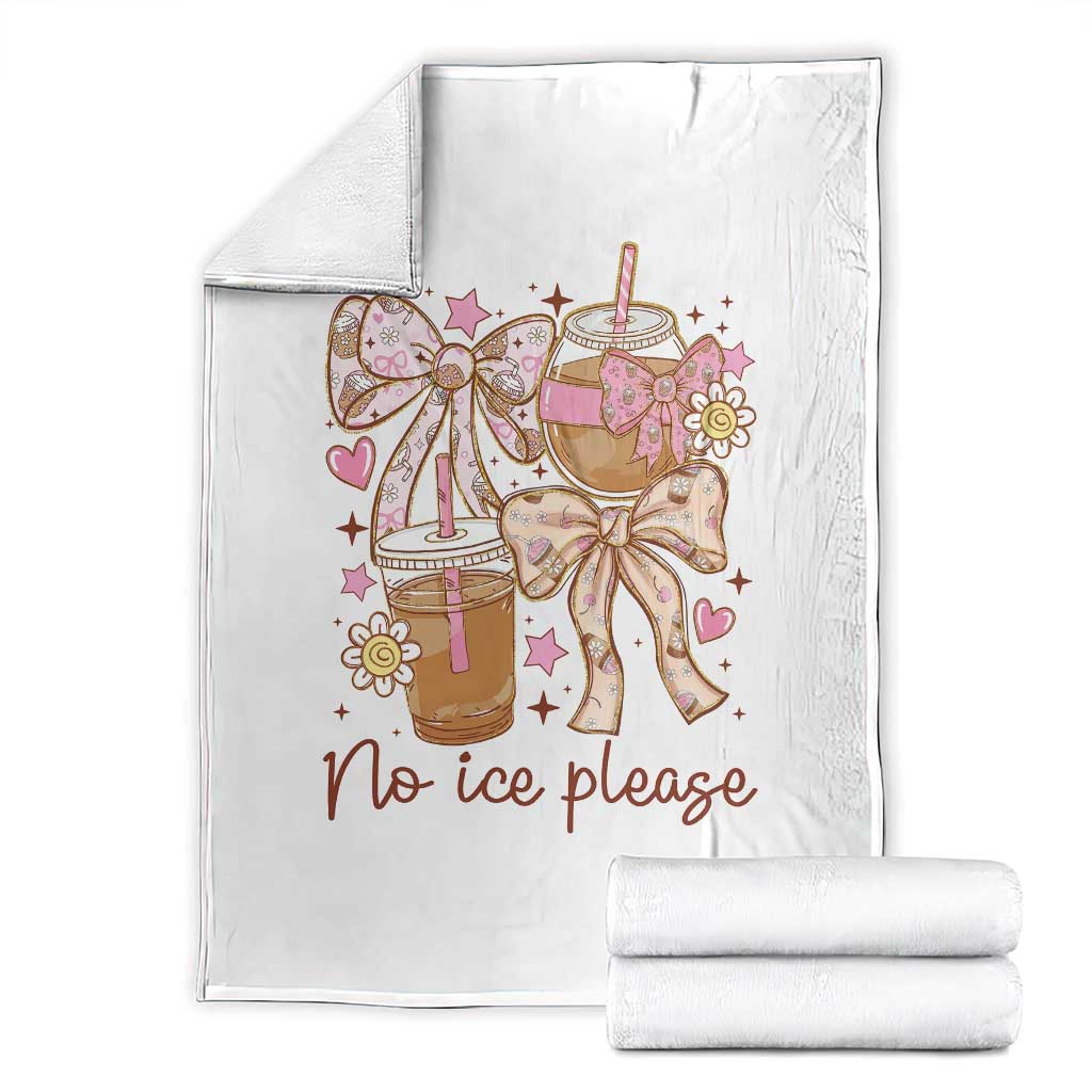 No Ice Please Throw Blanket Funny Coffee Lover Pro Immigration Political