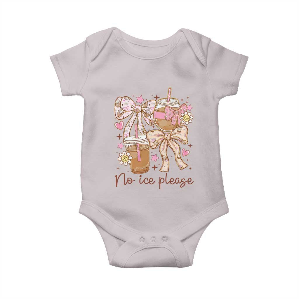 No Ice Please Baby Onesie Funny Coffee Lover Pro Immigration Political