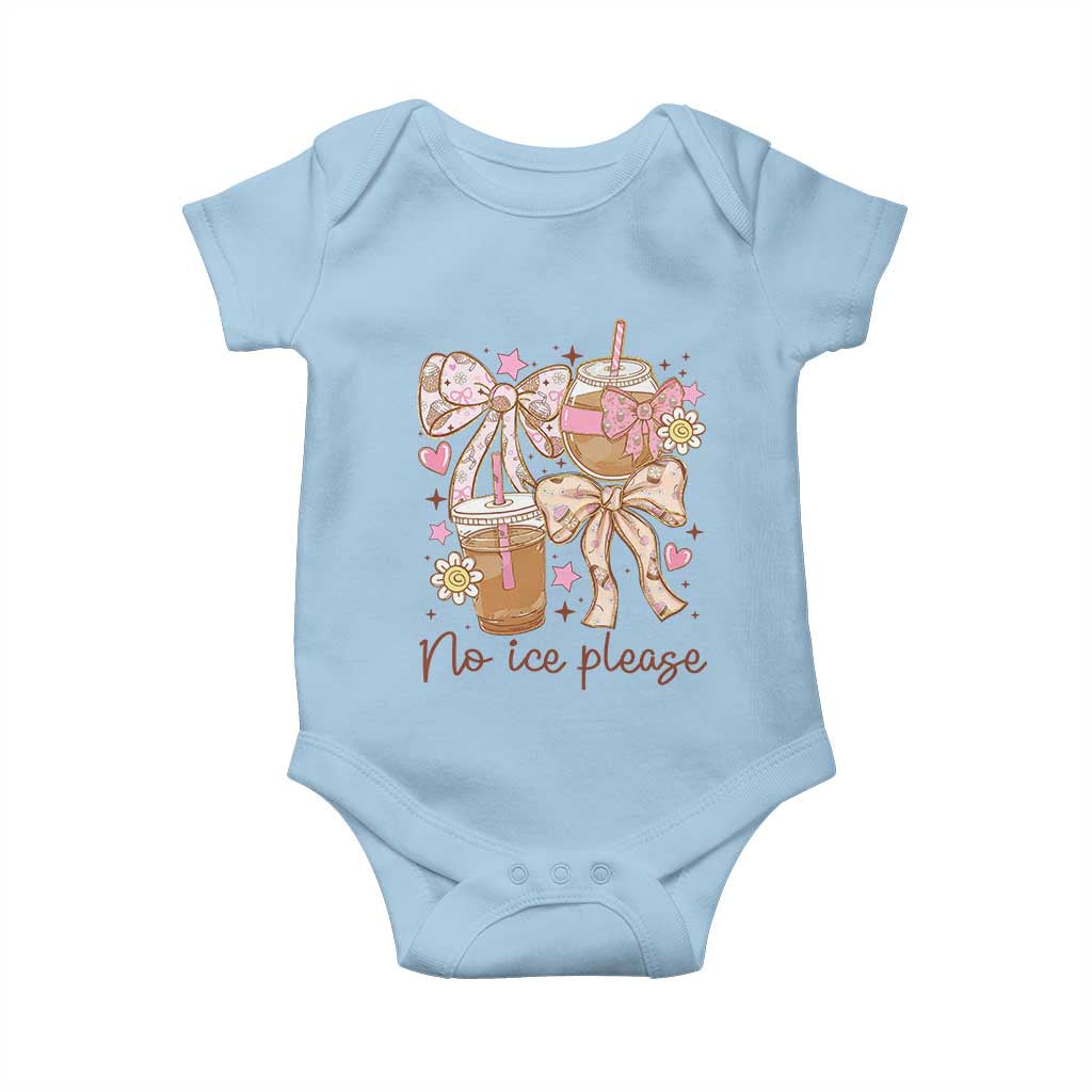 No Ice Please Baby Onesie Funny Coffee Lover Pro Immigration Political