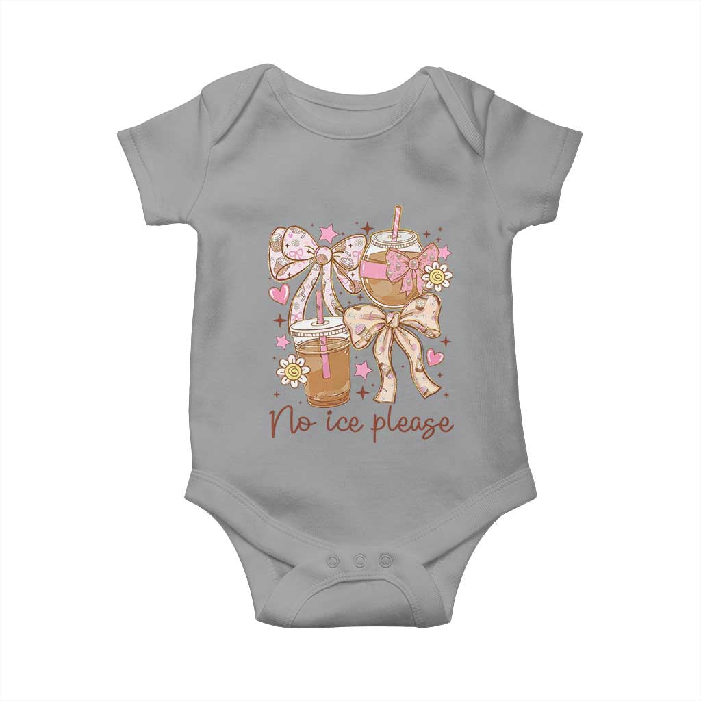 No Ice Please Baby Onesie Funny Coffee Lover Pro Immigration Political