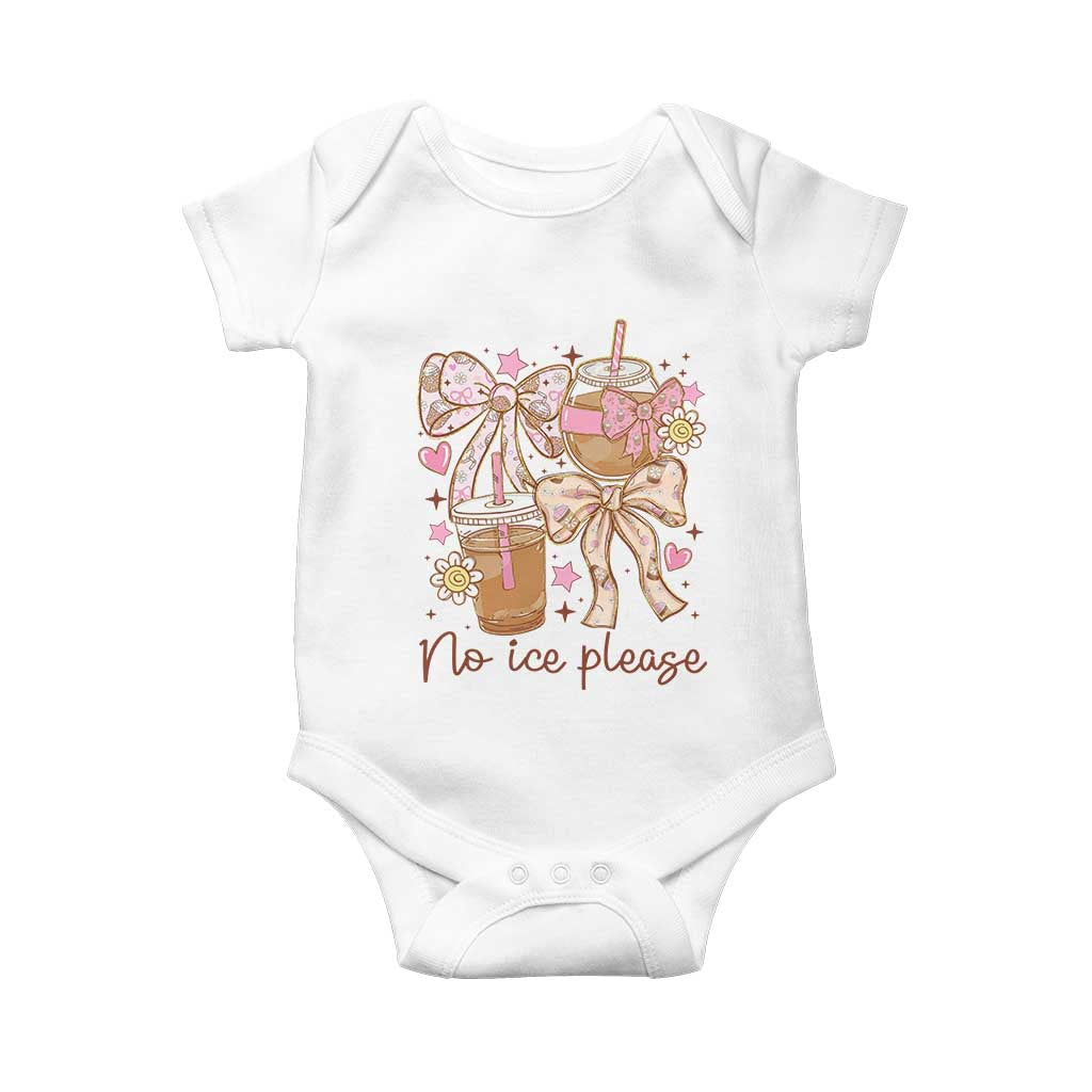 No Ice Please Baby Onesie Funny Coffee Lover Pro Immigration Political