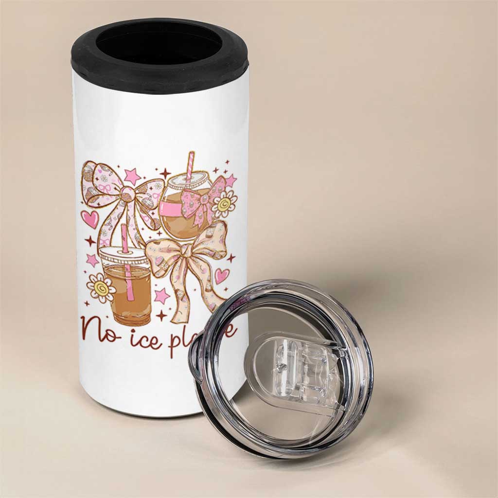 No Ice Please 4 in 1 Can Cooler Tumbler Funny Coffee Lover Pro Immigration Political