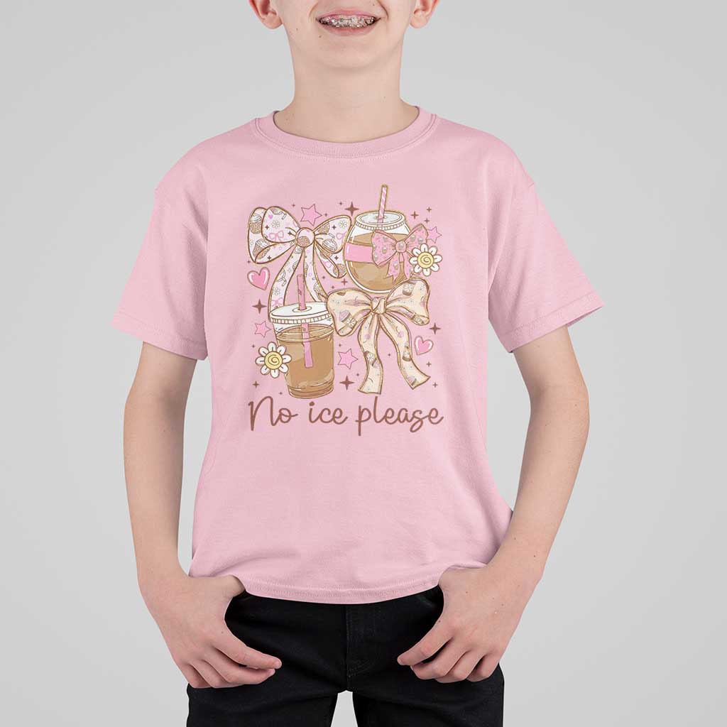 No Ice Please T Shirt For Kid Funny Coffee Lover Pro Immigration Political