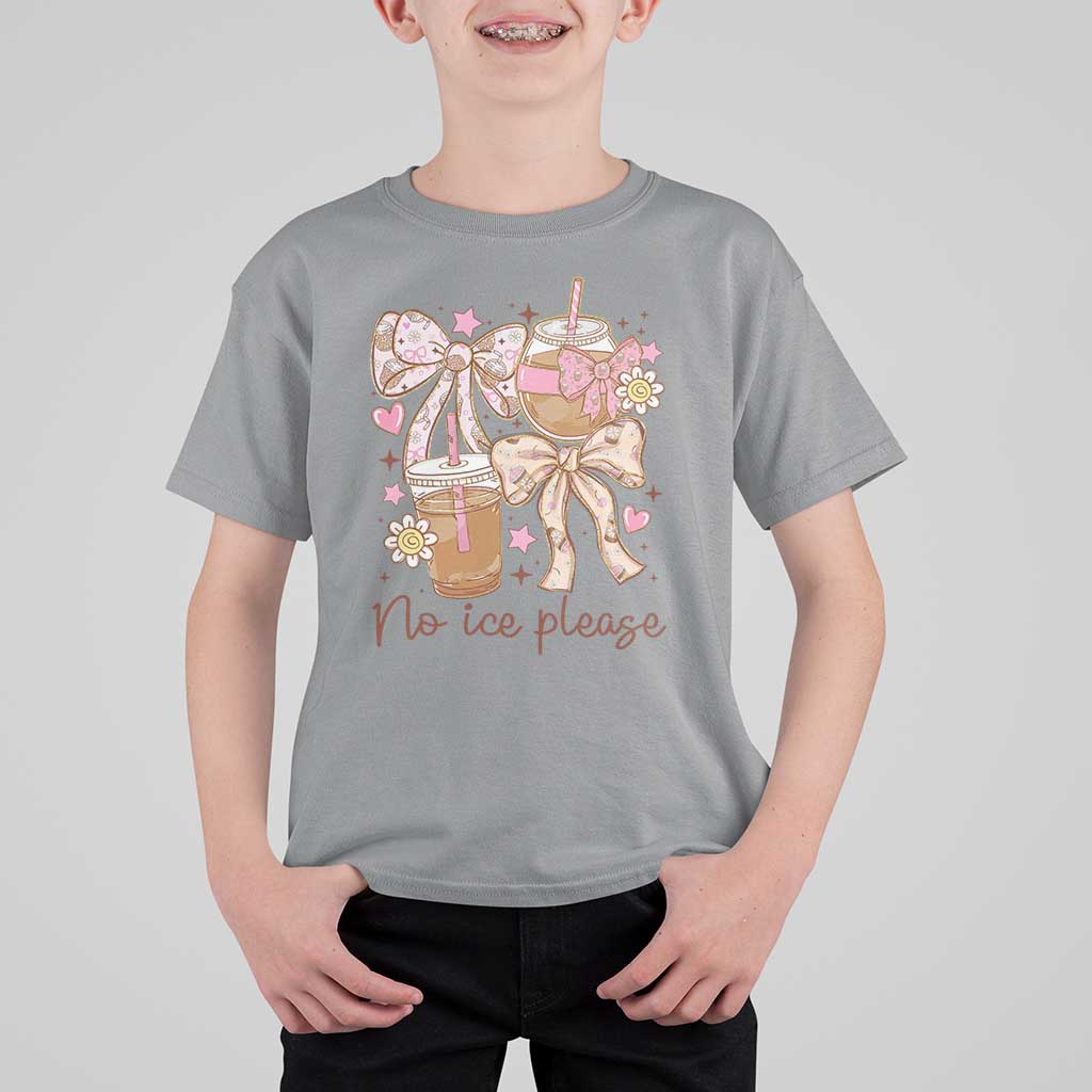 No Ice Please T Shirt For Kid Funny Coffee Lover Pro Immigration Political