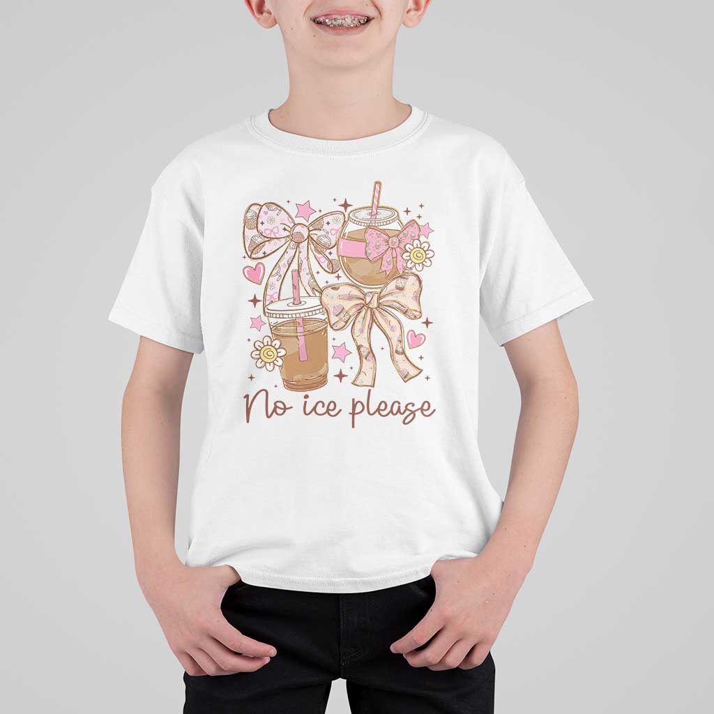 No Ice Please T Shirt For Kid Funny Coffee Lover Pro Immigration Political