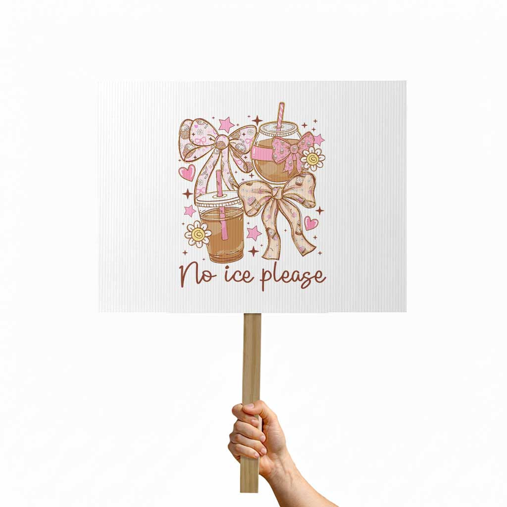 No Ice Please Protest Sign Funny Coffee Lover Pro Immigration Political