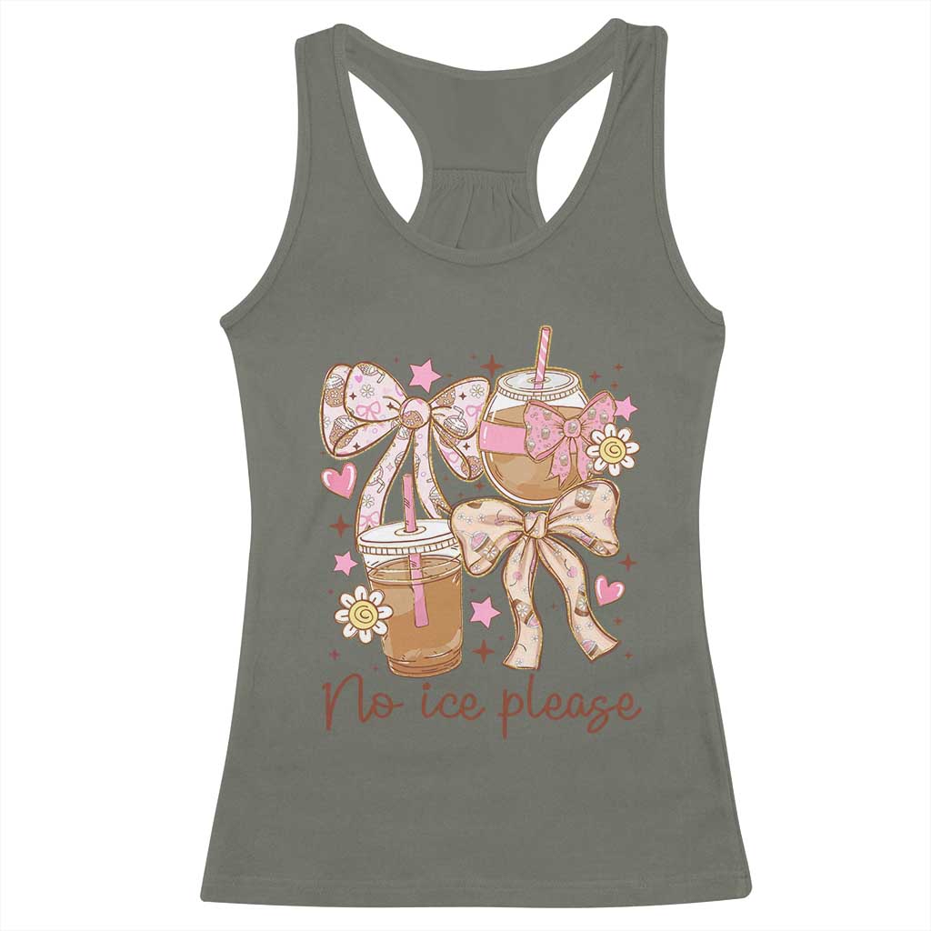 No Ice Please Racerback Tank Top Funny Coffee Lover Pro Immigration Political