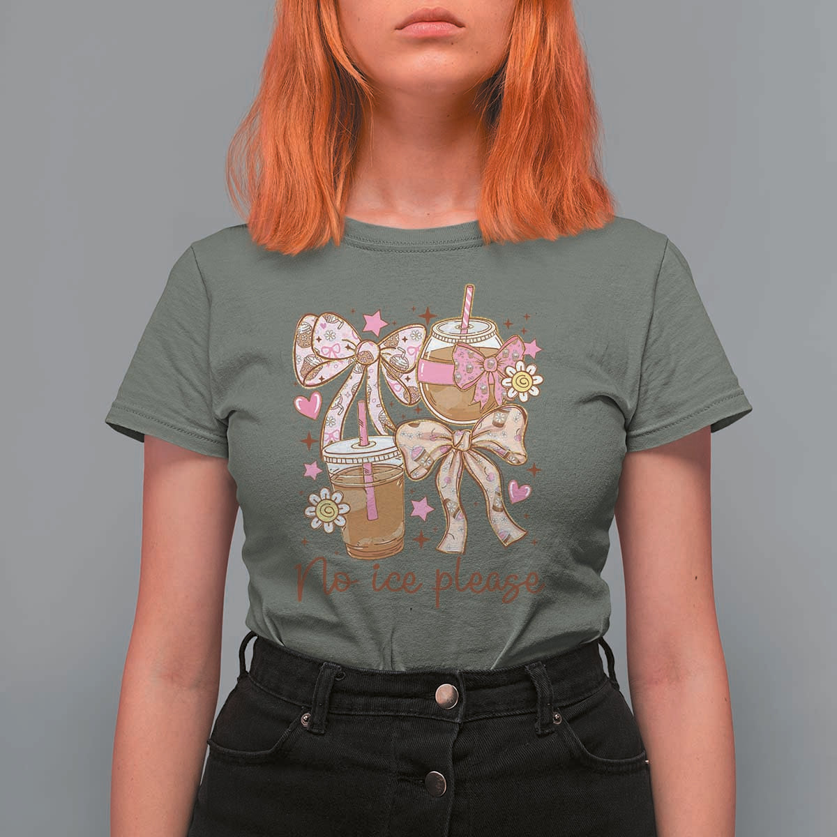 No Ice Please T Shirt For Women Funny Coffee Lover Pro Immigration Political