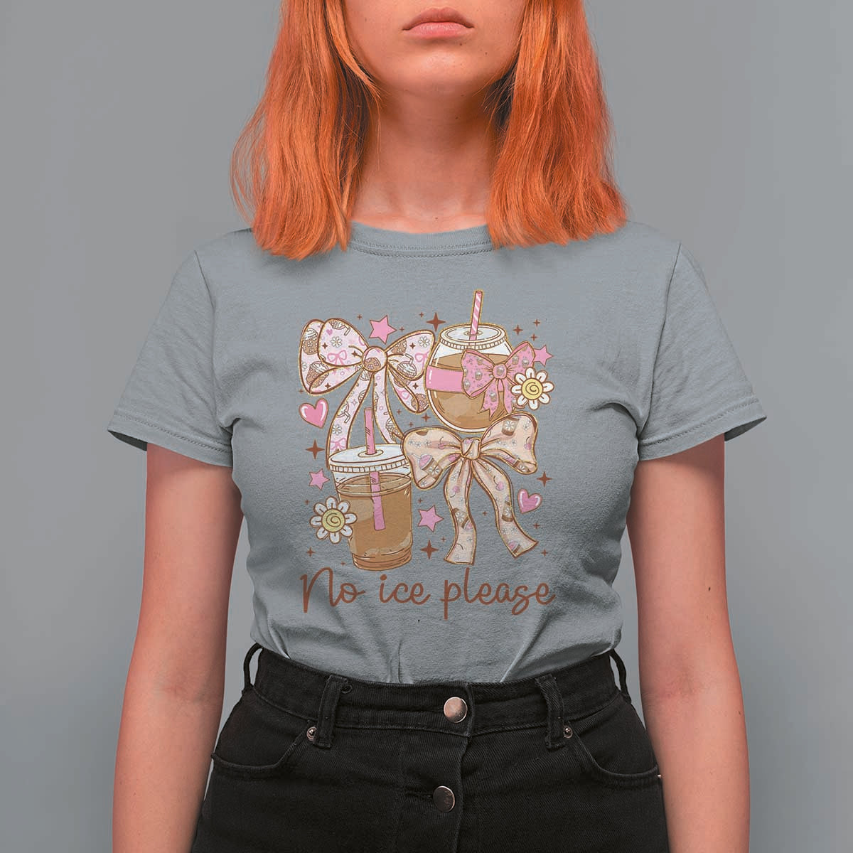 No Ice Please T Shirt For Women Funny Coffee Lover Pro Immigration Political