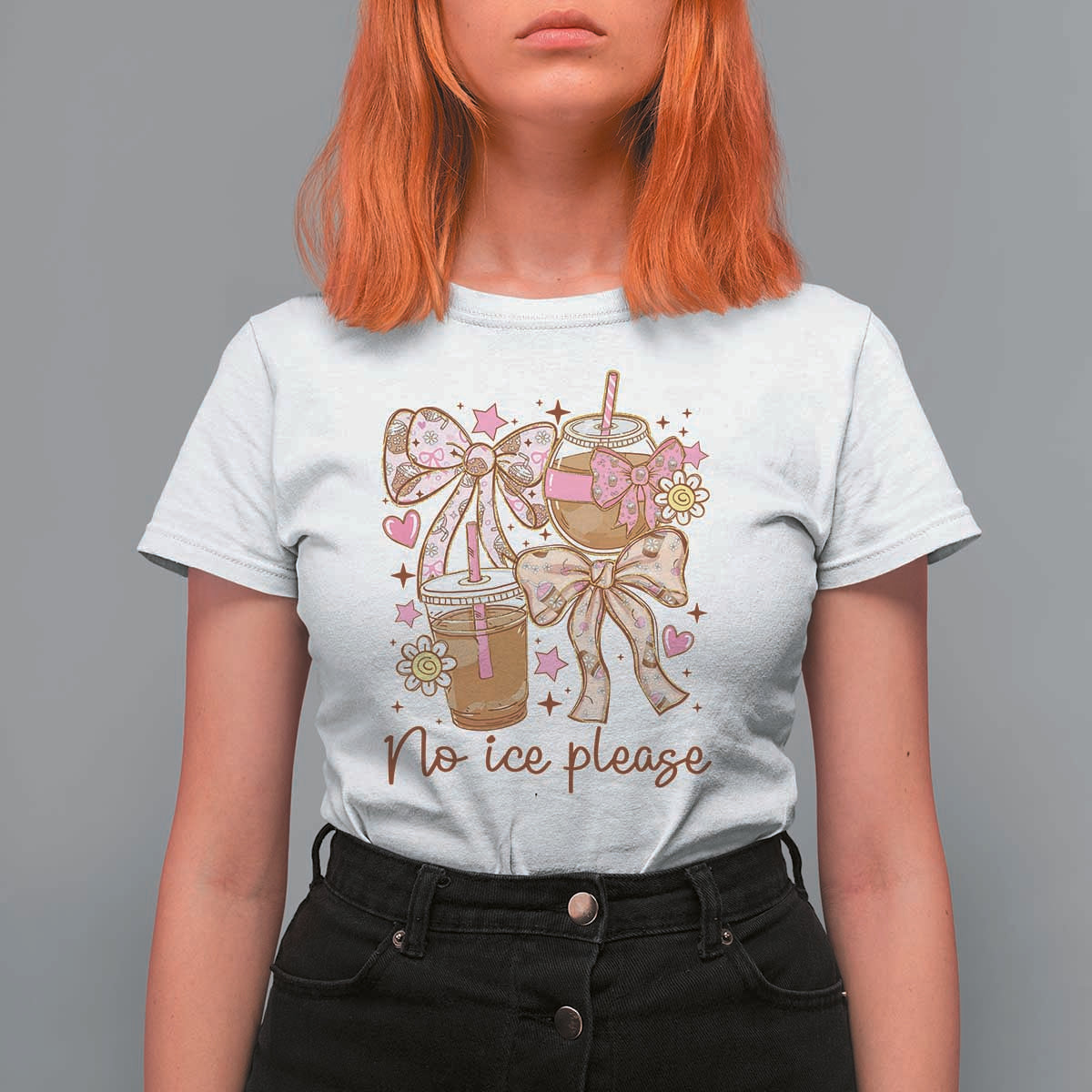 No Ice Please T Shirt For Women Funny Coffee Lover Pro Immigration Political