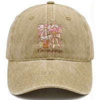 No Ice Please Washed Cotton Baseball Cap Funny Coffee Lover Pro Immigration Political