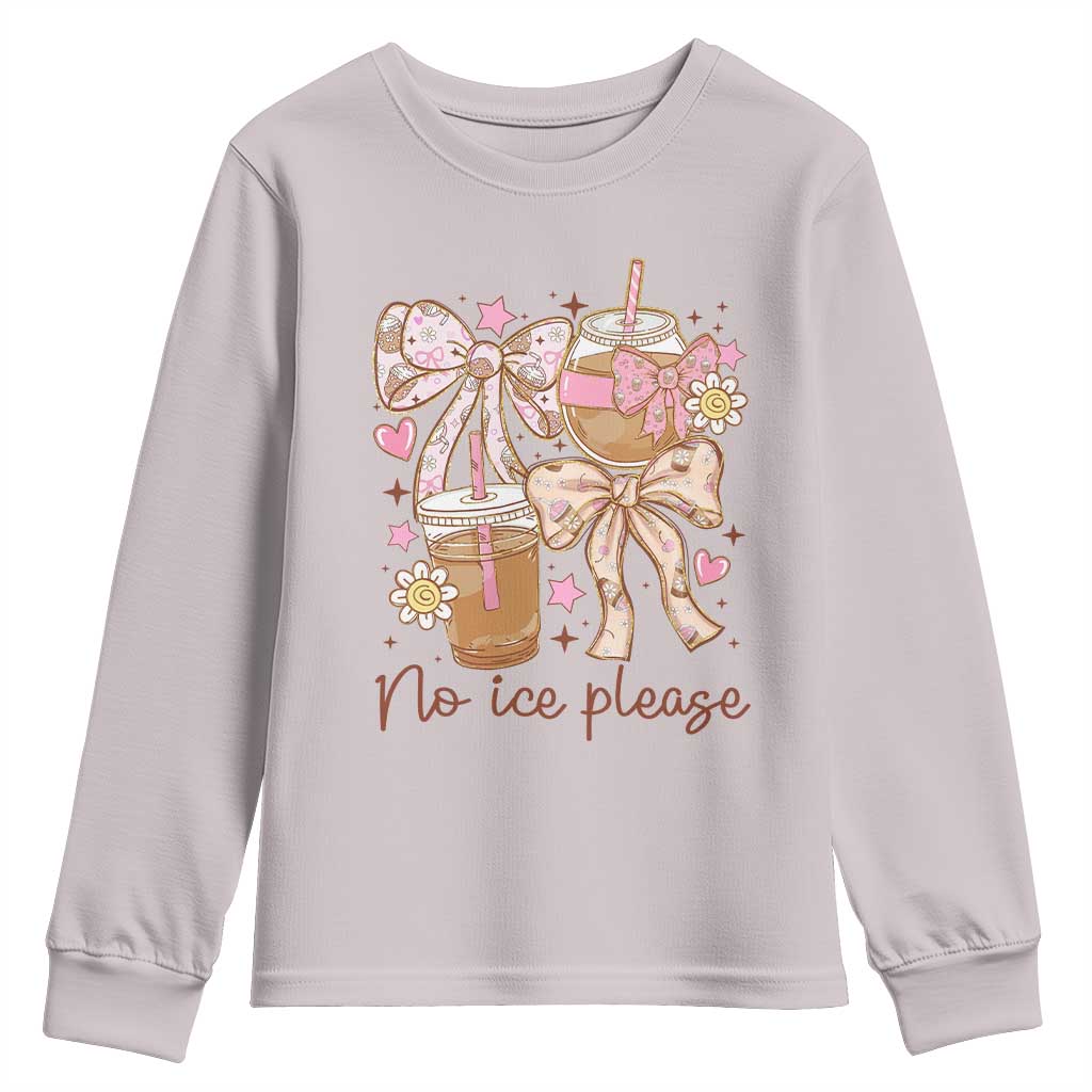 No Ice Please Youth Sweatshirt Funny Coffee Lover Pro Immigration Political