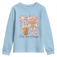 No Ice Please Youth Sweatshirt Funny Coffee Lover Pro Immigration Political