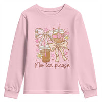 No Ice Please Youth Sweatshirt Funny Coffee Lover Pro Immigration Political