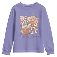 No Ice Please Youth Sweatshirt Funny Coffee Lover Pro Immigration Political