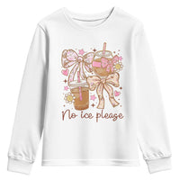 No Ice Please Youth Sweatshirt Funny Coffee Lover Pro Immigration Political