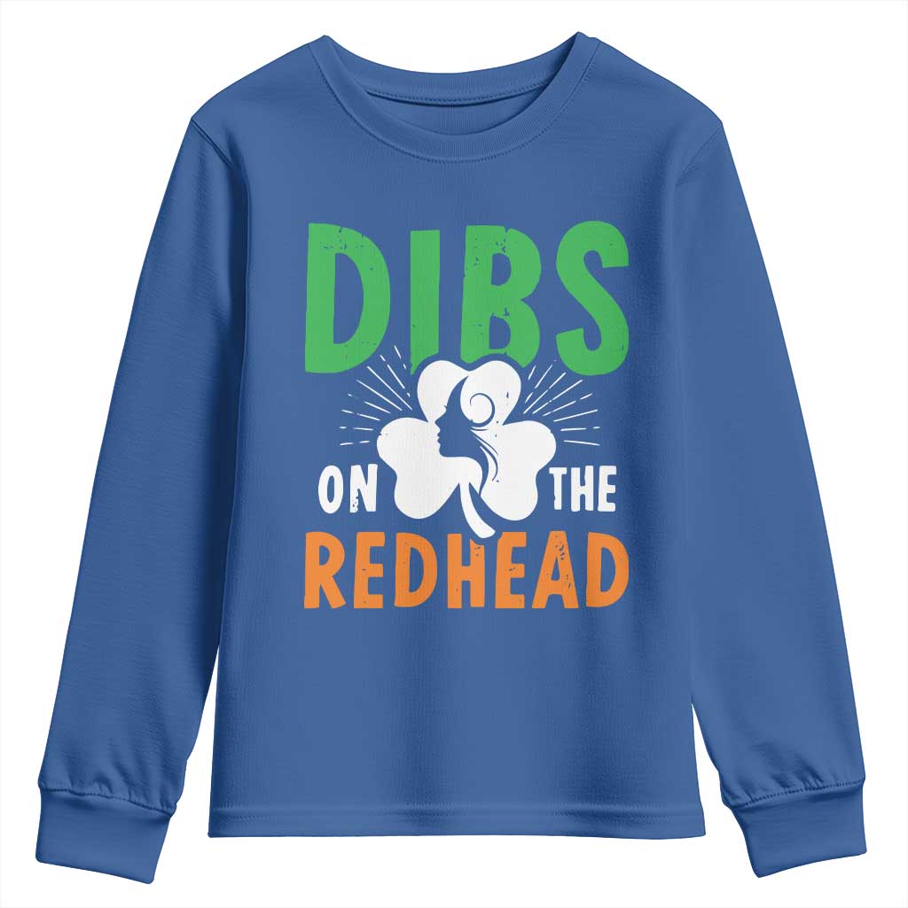 Funny Dibs On The Redhead St Patrick's Day Youth Sweatshirt