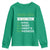 Funny Christian St Patrick's Day Youth Sweatshirt Good Luck Mean Living Under Christ's Kindness