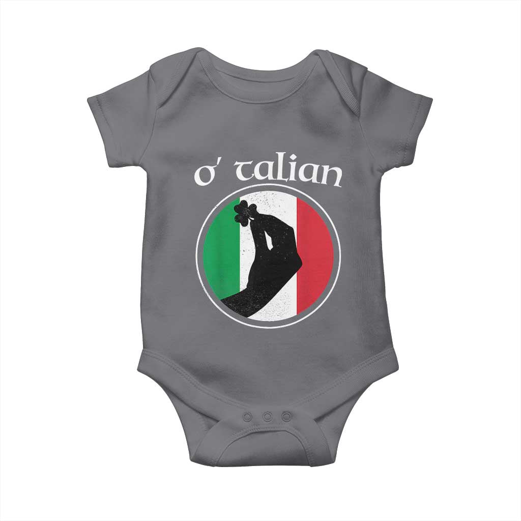 Funny O'Talian Baby Onesie St Patrick's Day Italian Pinched Fingers Shamrock