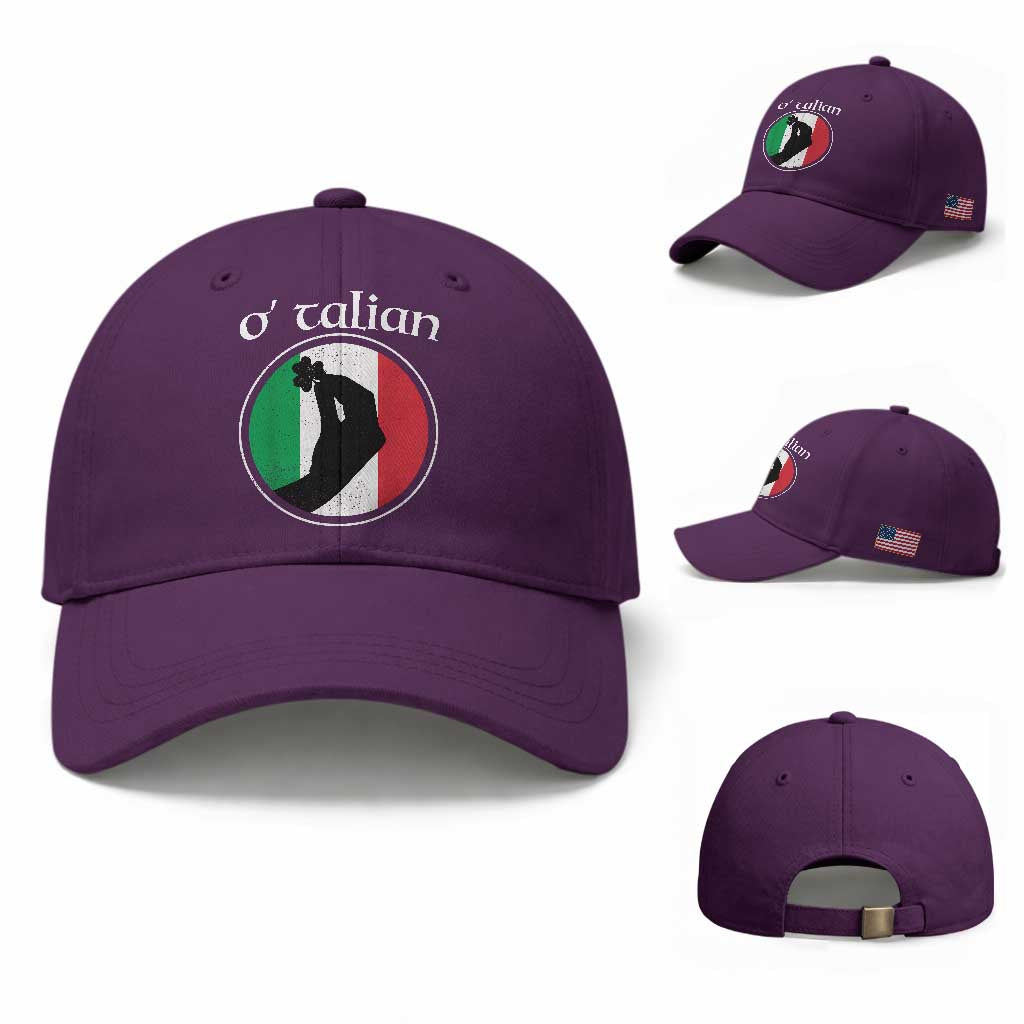 Funny O'Talian Baseball Cap St Patrick's Day Italian Pinched Fingers Shamrock