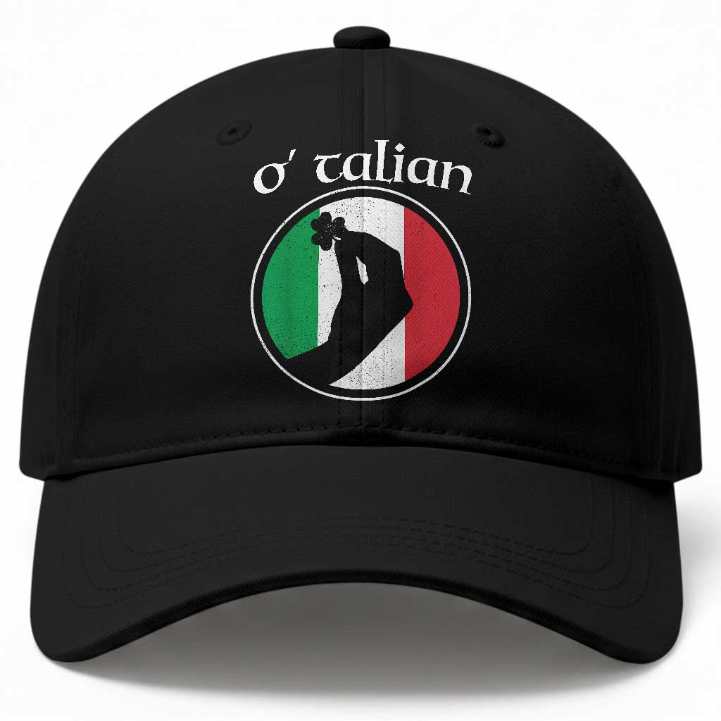 Funny O'Talian Baseball Cap St Patrick's Day Italian Pinched Fingers Shamrock