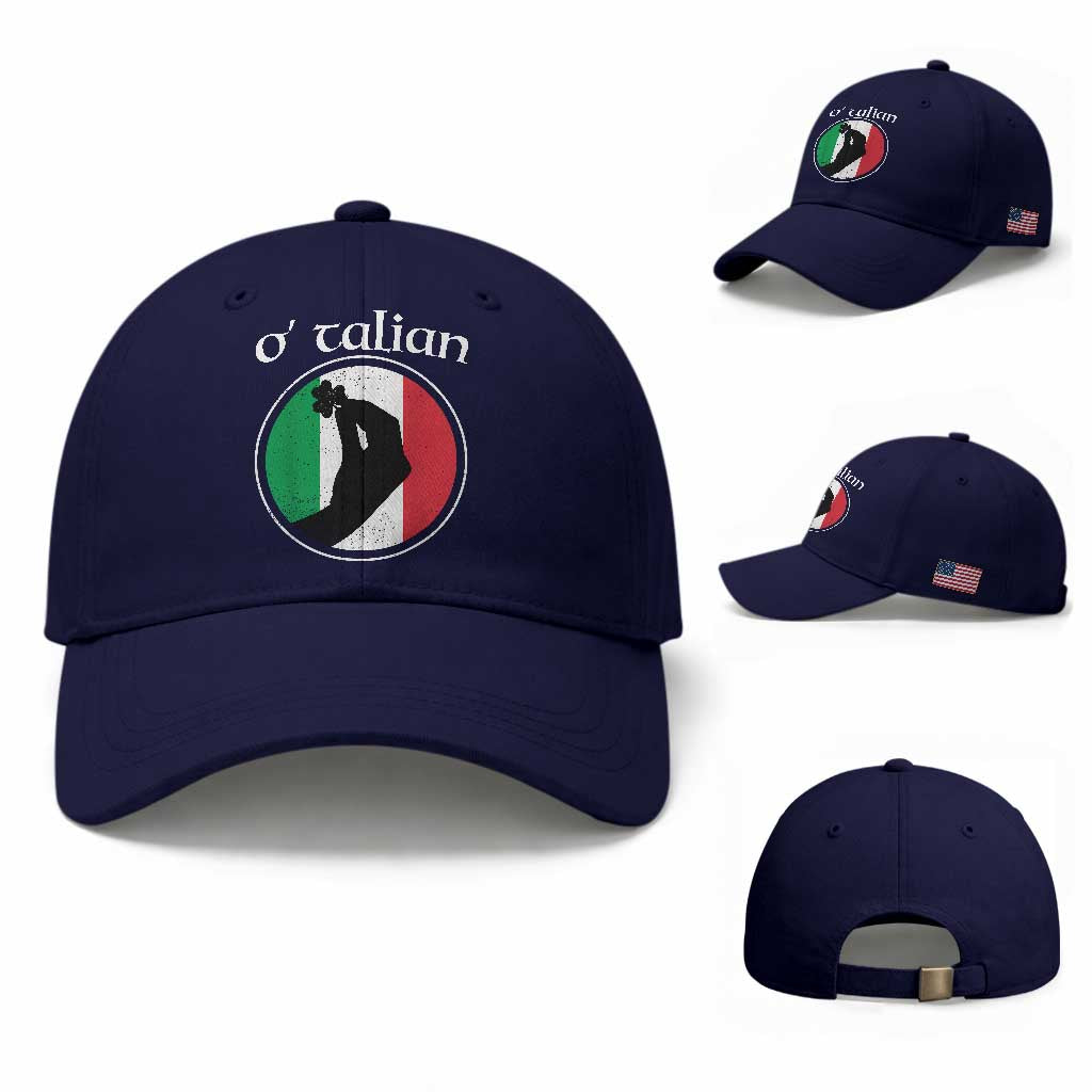 Funny O'Talian Baseball Cap St Patrick's Day Italian Pinched Fingers Shamrock