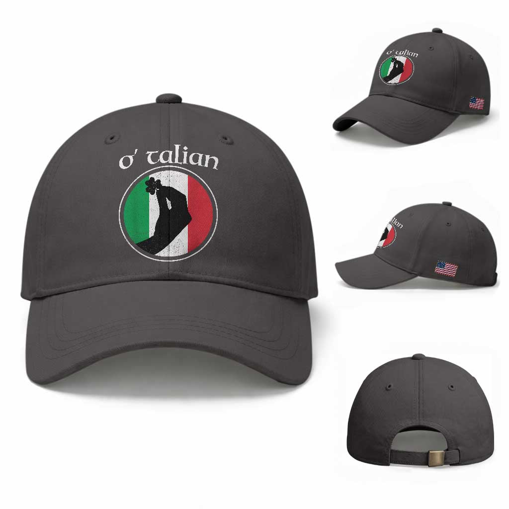 Funny O'Talian Baseball Cap St Patrick's Day Italian Pinched Fingers Shamrock