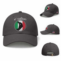 Funny O'Talian Baseball Cap St Patrick's Day Italian Pinched Fingers Shamrock