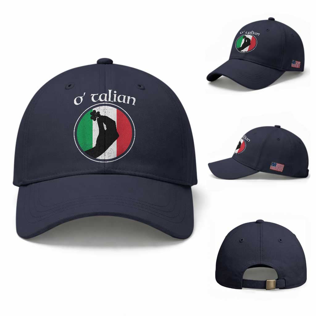 Funny O'Talian Baseball Cap St Patrick's Day Italian Pinched Fingers Shamrock