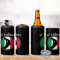 Funny O'Talian 4 in 1 Can Cooler Tumbler St Patrick's Day Italian Pinched Fingers Shamrock