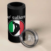 Funny O'Talian 4 in 1 Can Cooler Tumbler St Patrick's Day Italian Pinched Fingers Shamrock