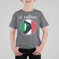 Funny O'Talian T Shirt For Kid St Patrick's Day Italian Pinched Fingers Shamrock