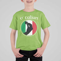 Funny O'Talian T Shirt For Kid St Patrick's Day Italian Pinched Fingers Shamrock