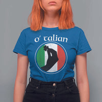 Funny O'Talian T Shirt For Women St Patrick's Day Italian Pinched Fingers Shamrock