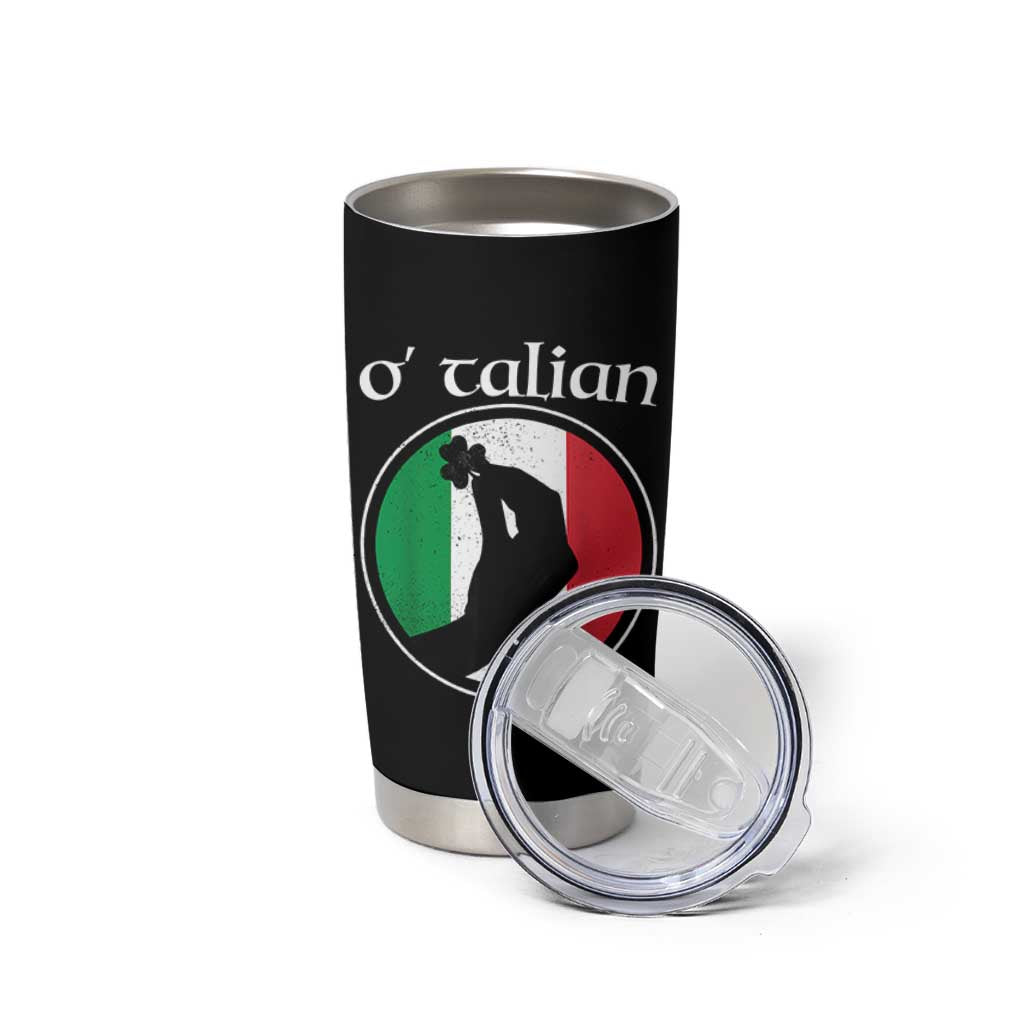 Funny O'Talian Tumbler Cup St Patrick's Day Italian Pinched Fingers Shamrock