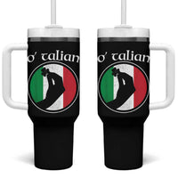 Funny O'Talian Tumbler With Handle St Patrick's Day Italian Pinched Fingers Shamrock