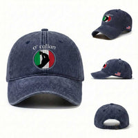Funny O'Talian Washed Cotton Baseball Cap St Patrick's Day Italian Pinched Fingers Shamrock