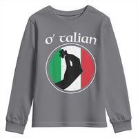 Funny O'Talian Youth Sweatshirt St Patrick's Day Italian Pinched Fingers Shamrock