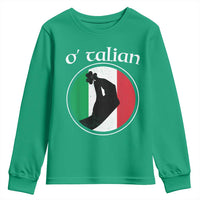 Funny O'Talian Youth Sweatshirt St Patrick's Day Italian Pinched Fingers Shamrock