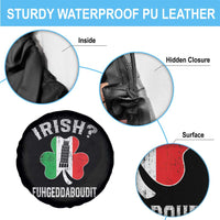 Funny St Patrick's Day Italian Spare Tire Cover Irish Fuhgeddaboudit Pisa Tower Shamrock