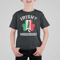 Funny St Patrick's Day Italian T Shirt For Kid Irish Fuhgeddaboudit Pisa Tower Shamrock