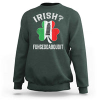 Funny St Patrick's Day Italian Sweatshirt Irish Fuhgeddaboudit Pisa Tower Shamrock